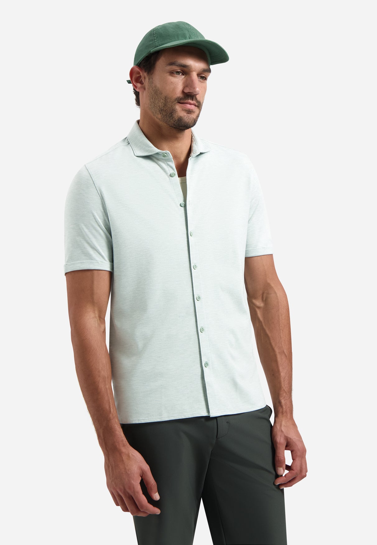 Poloshirt met knopen | Seagreen