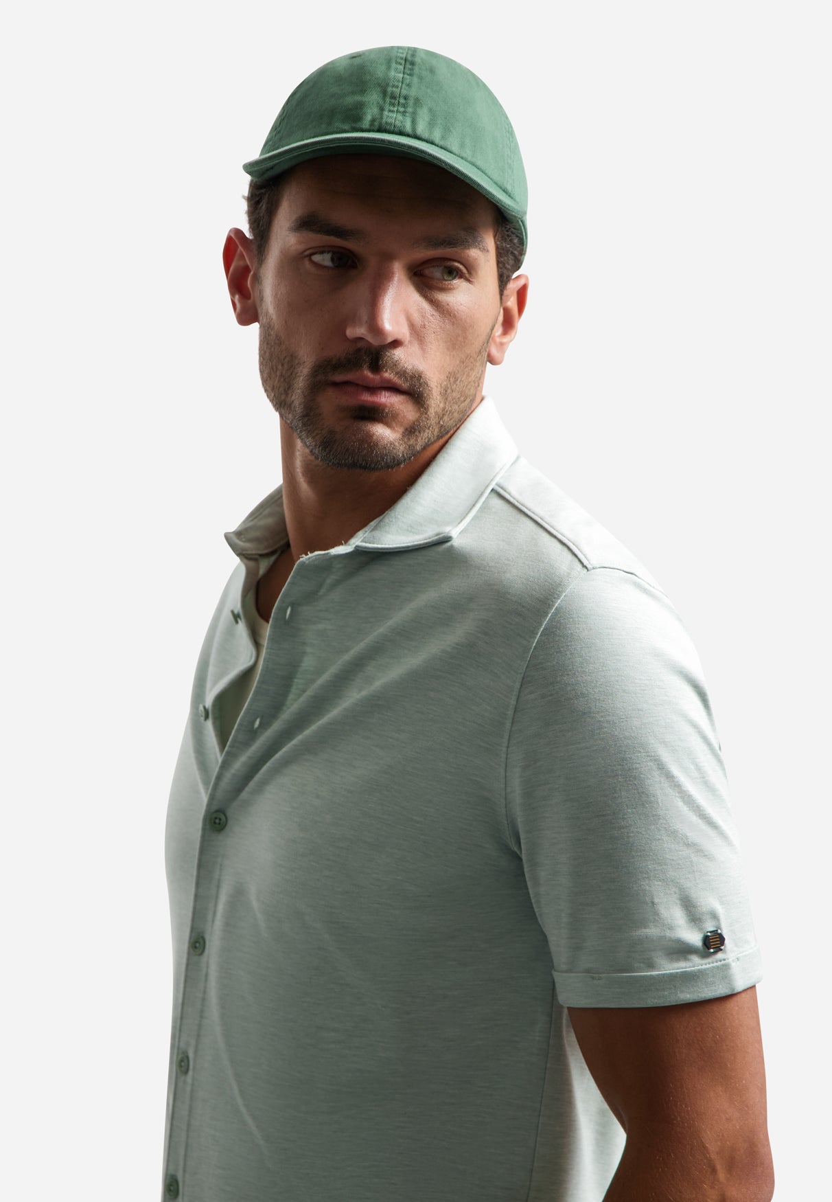 Poloshirt met knopen | Seagreen