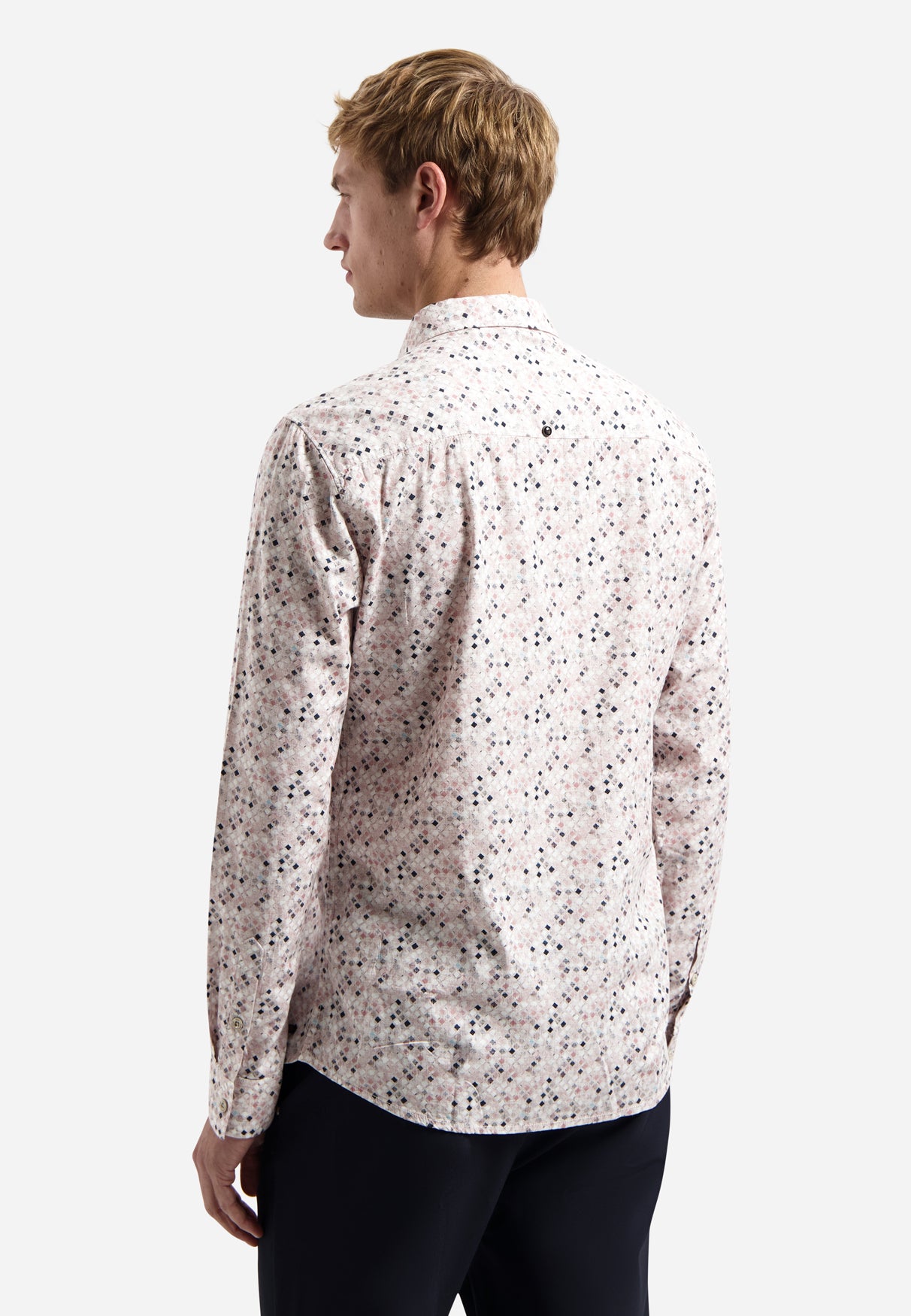 Overhemd met microprint | Light Mauve