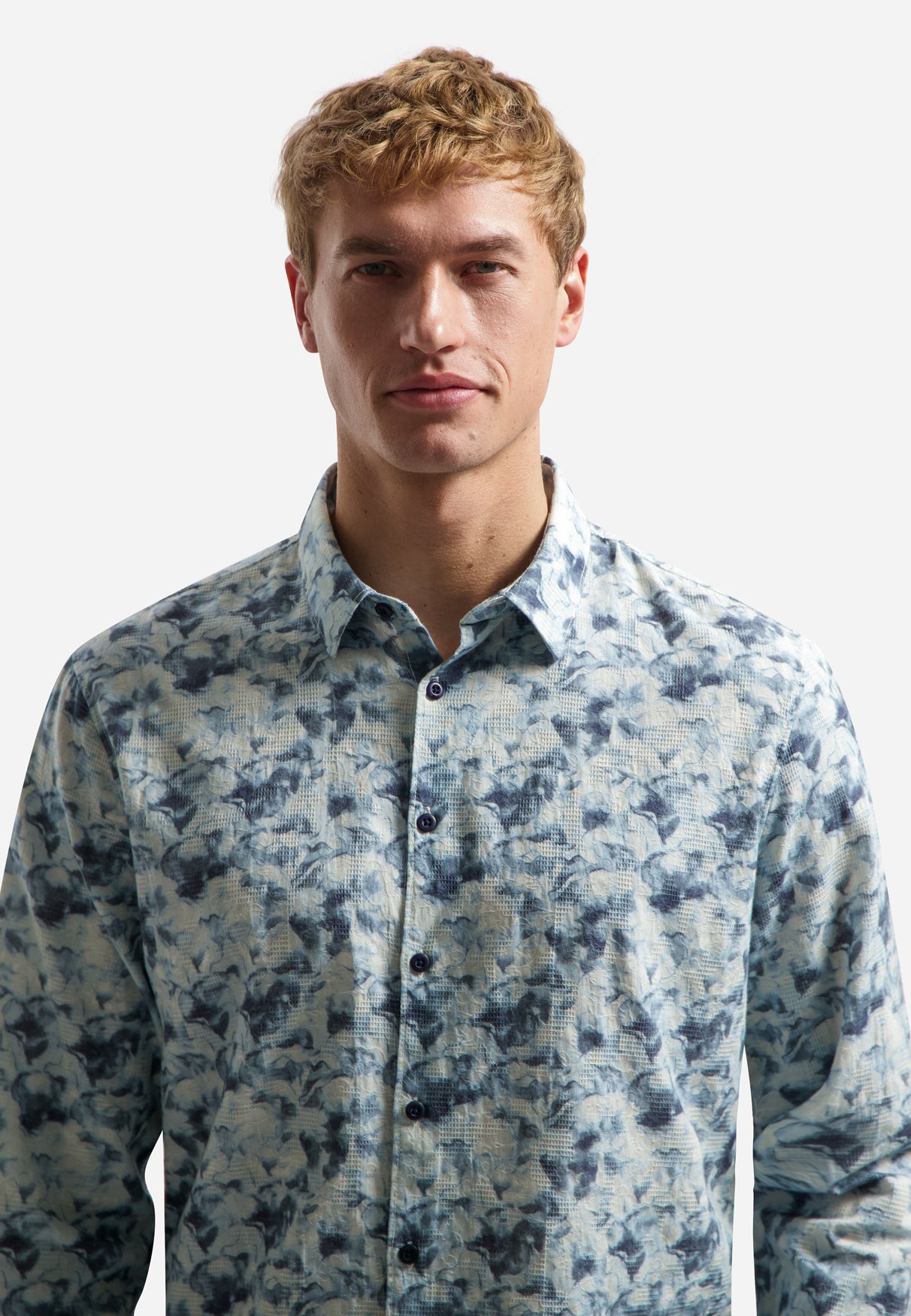 Shirt with floral print | Blue