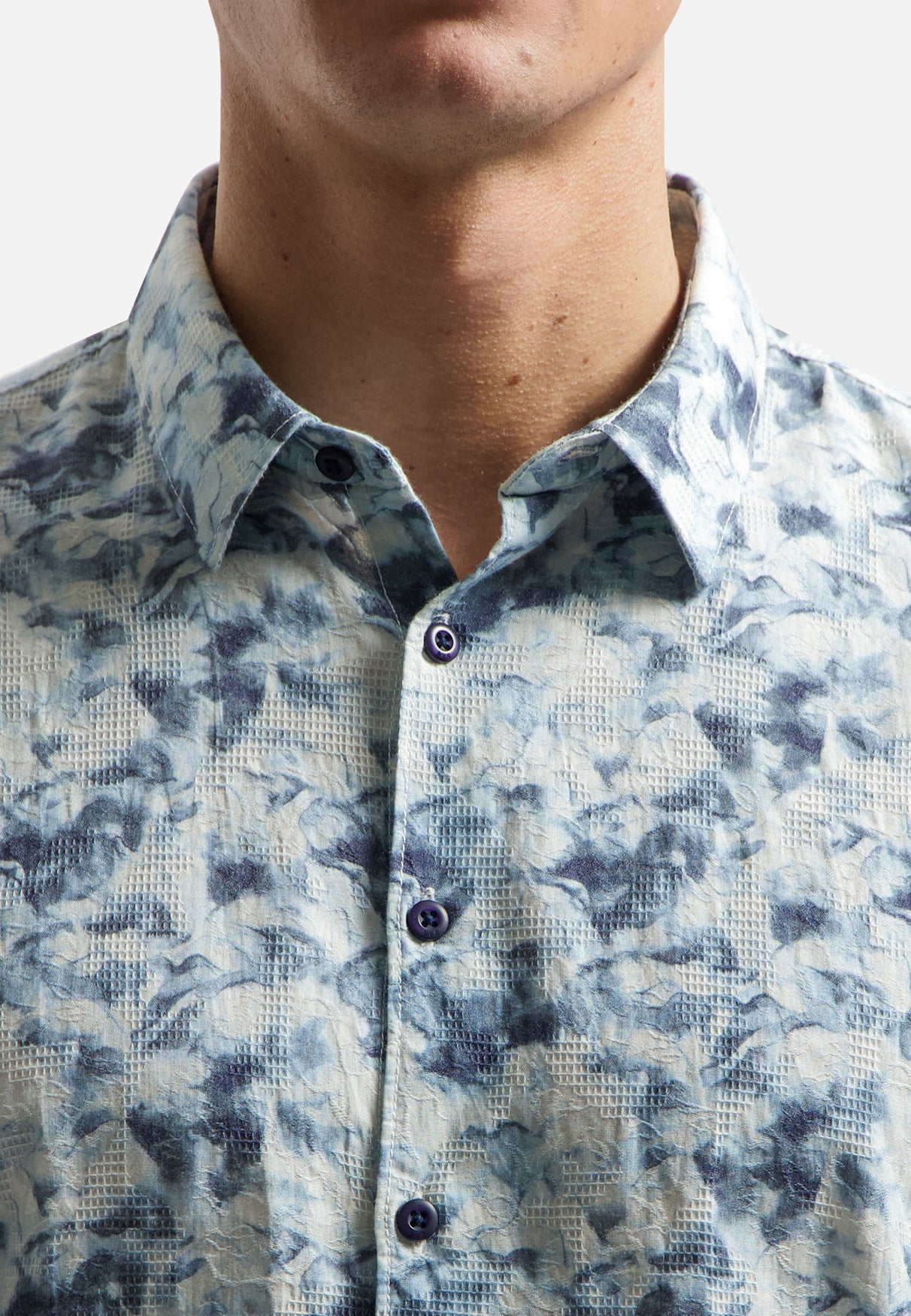 Shirt with floral print | Blue