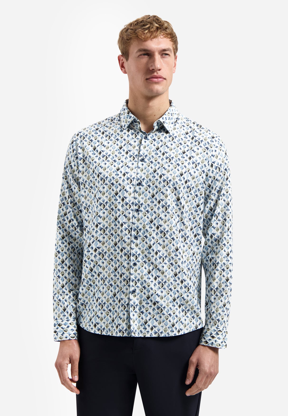 Overhemd met allover print | Blue
