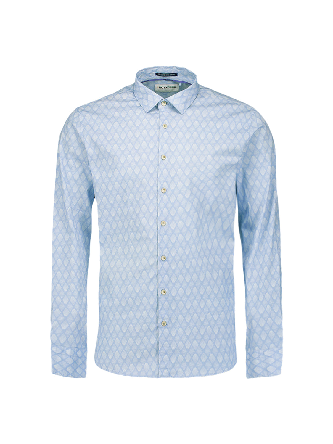 Chemise stretch avec imprimé intégral. | Blue