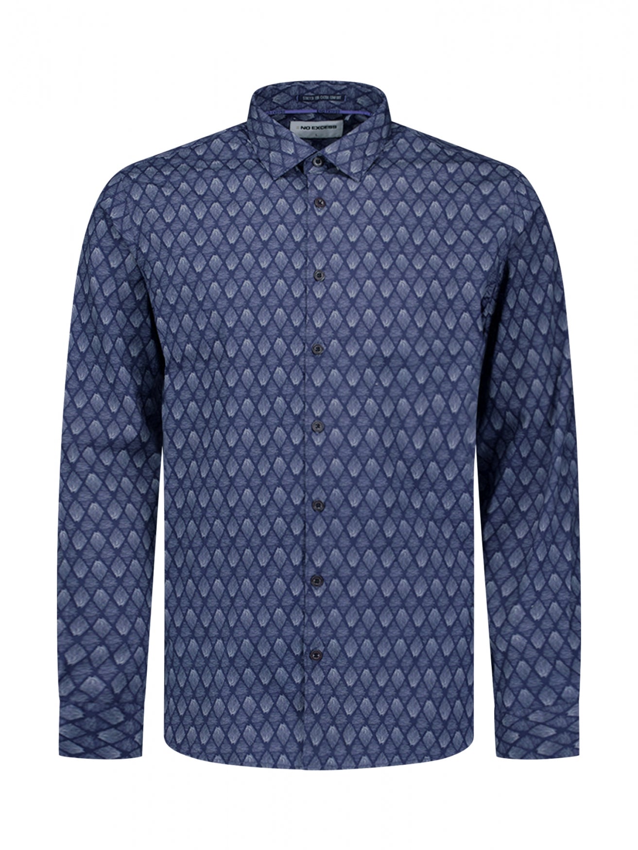 Stretch shirt met all-over print. | night
