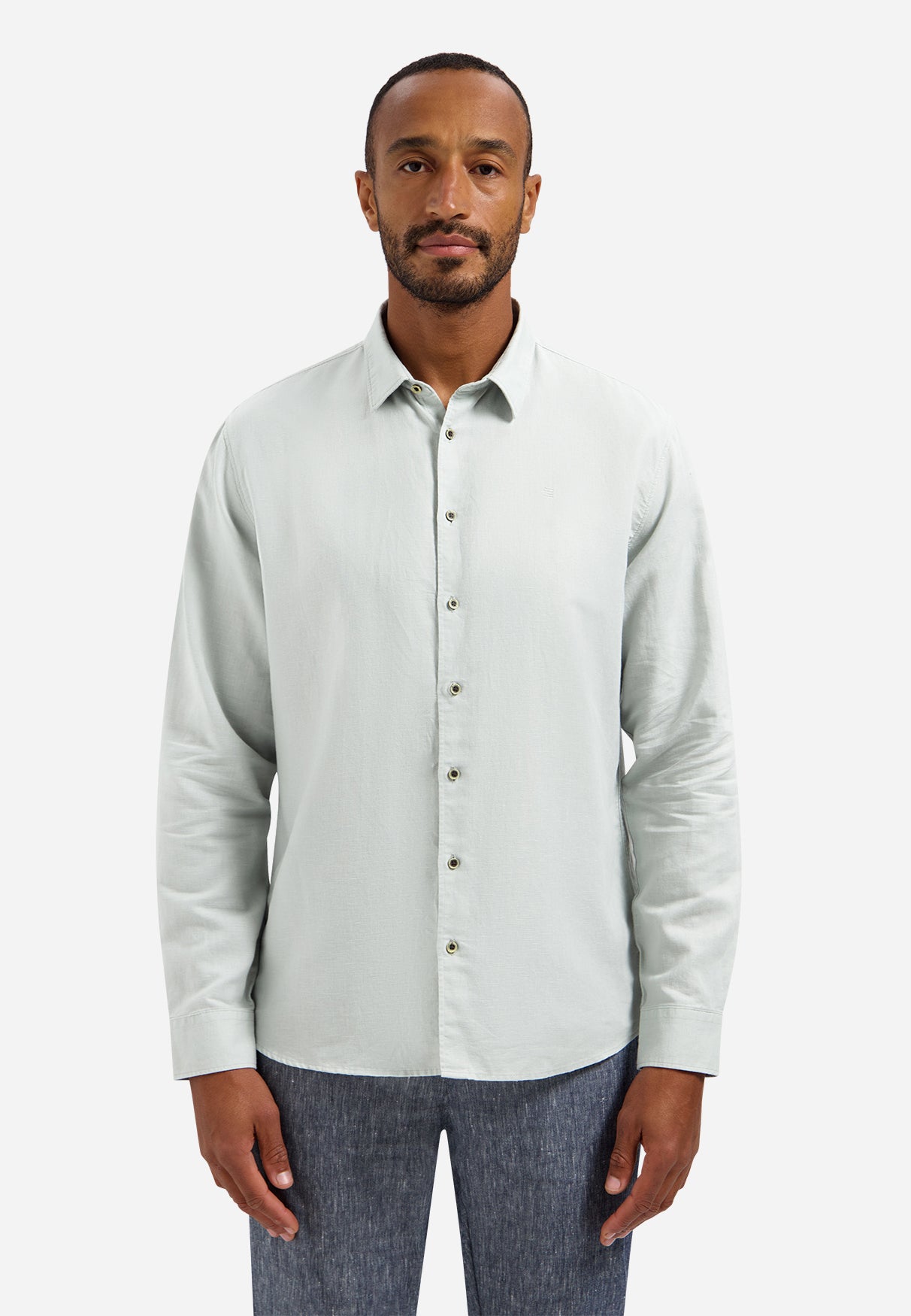 Chemise en lin mélangé | Dusty Green