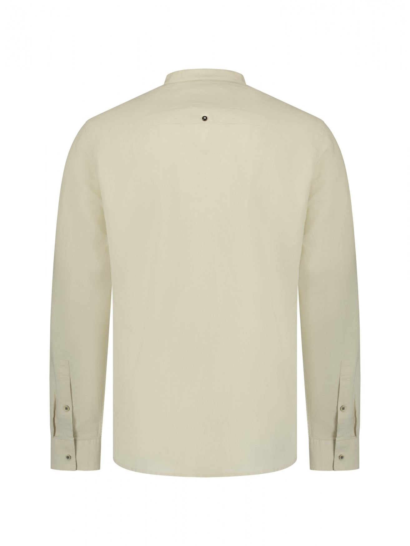 Linnen overhemd met opstaande kraag. | Desert