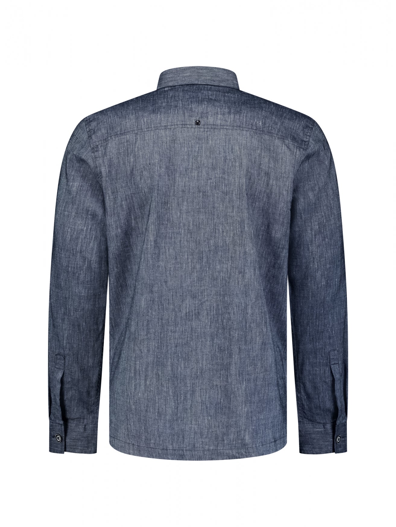 Two-tone linen overshirt | Night