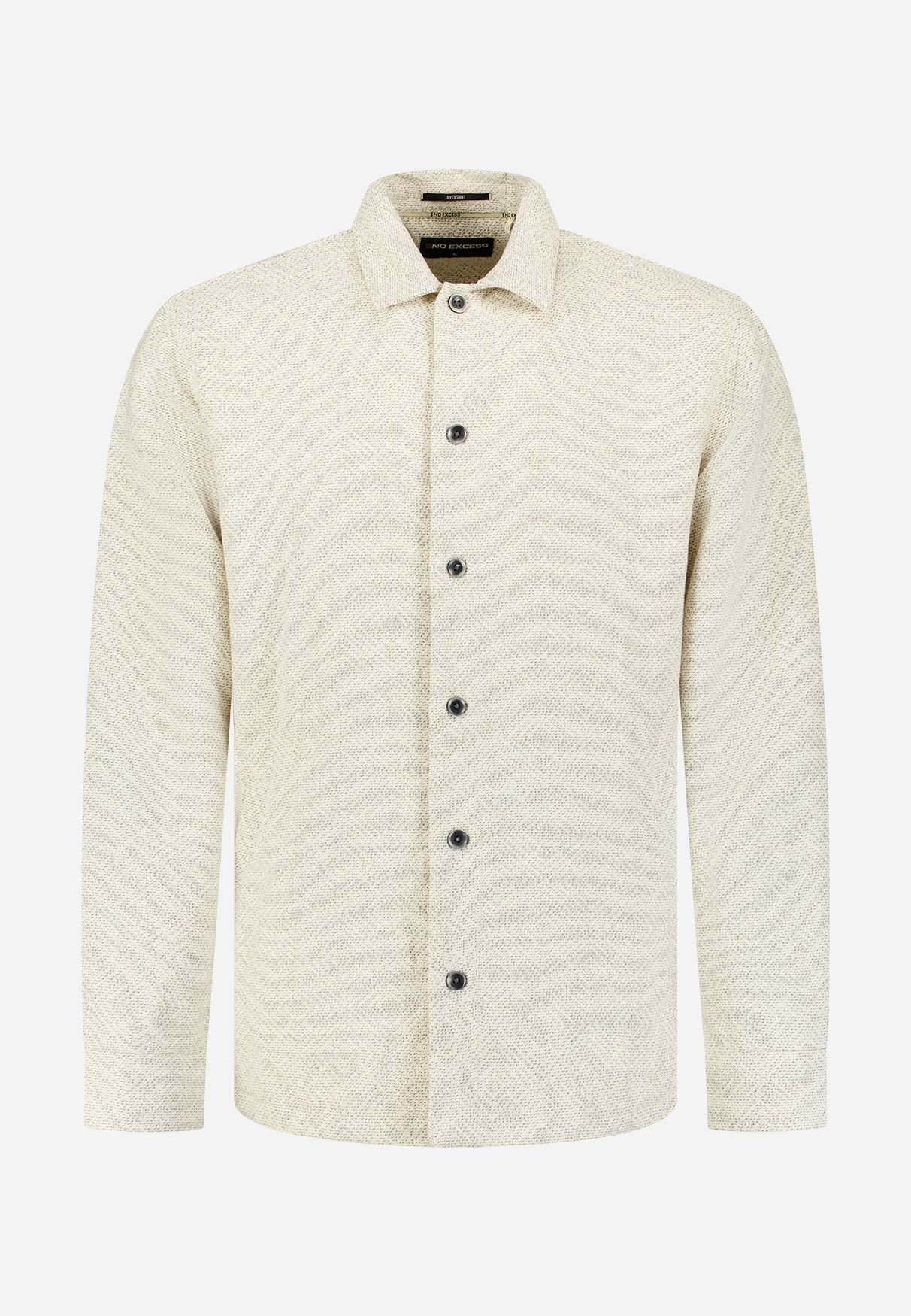 Jacquard button-up overshirt | Desert