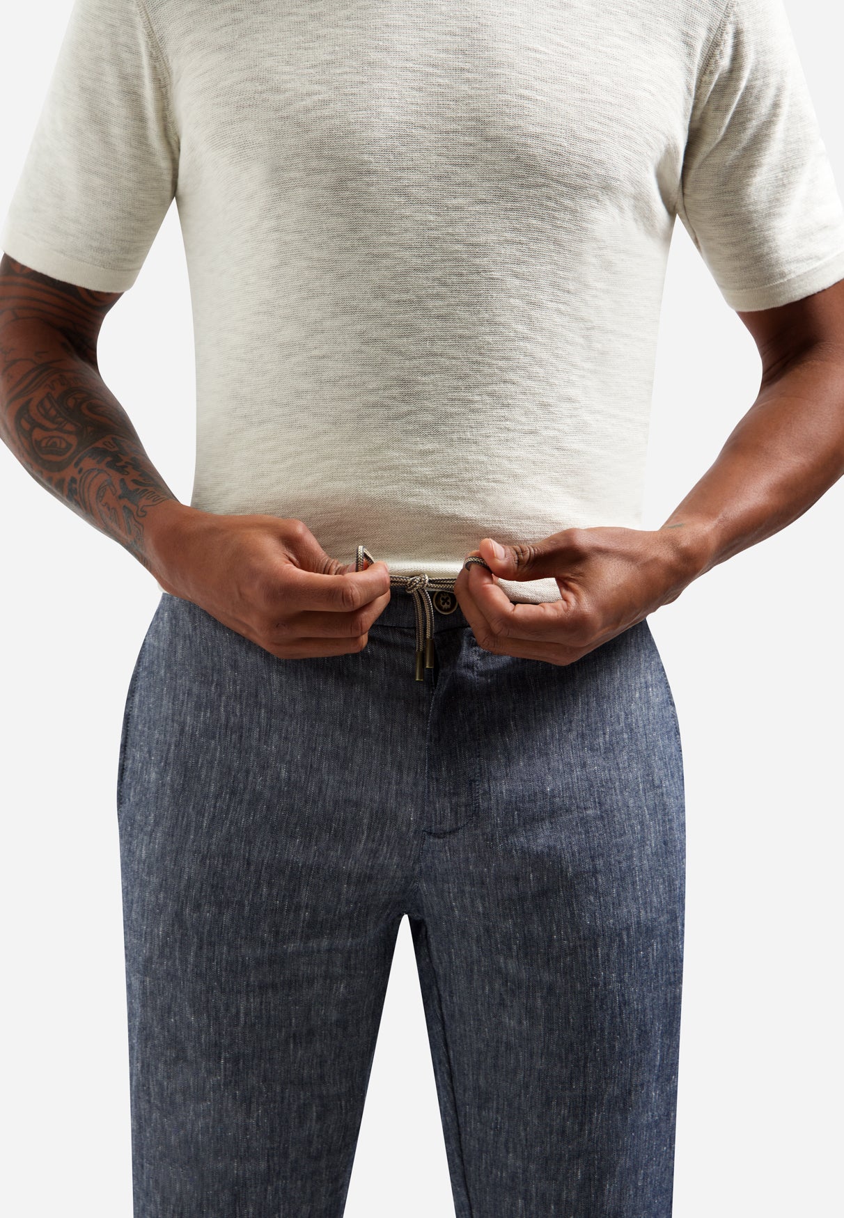 Pantalon en lin mélangé | Night