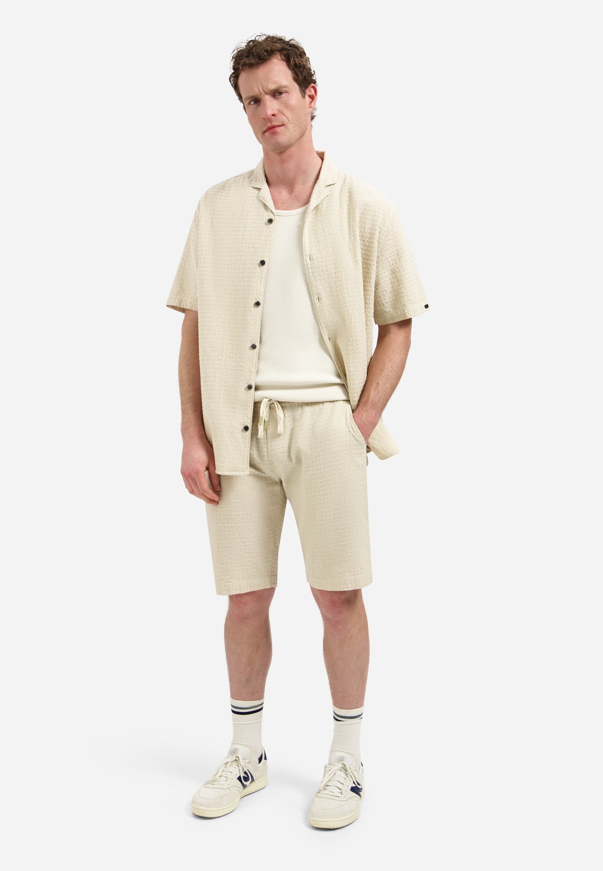 Short chino jacquard | Desert