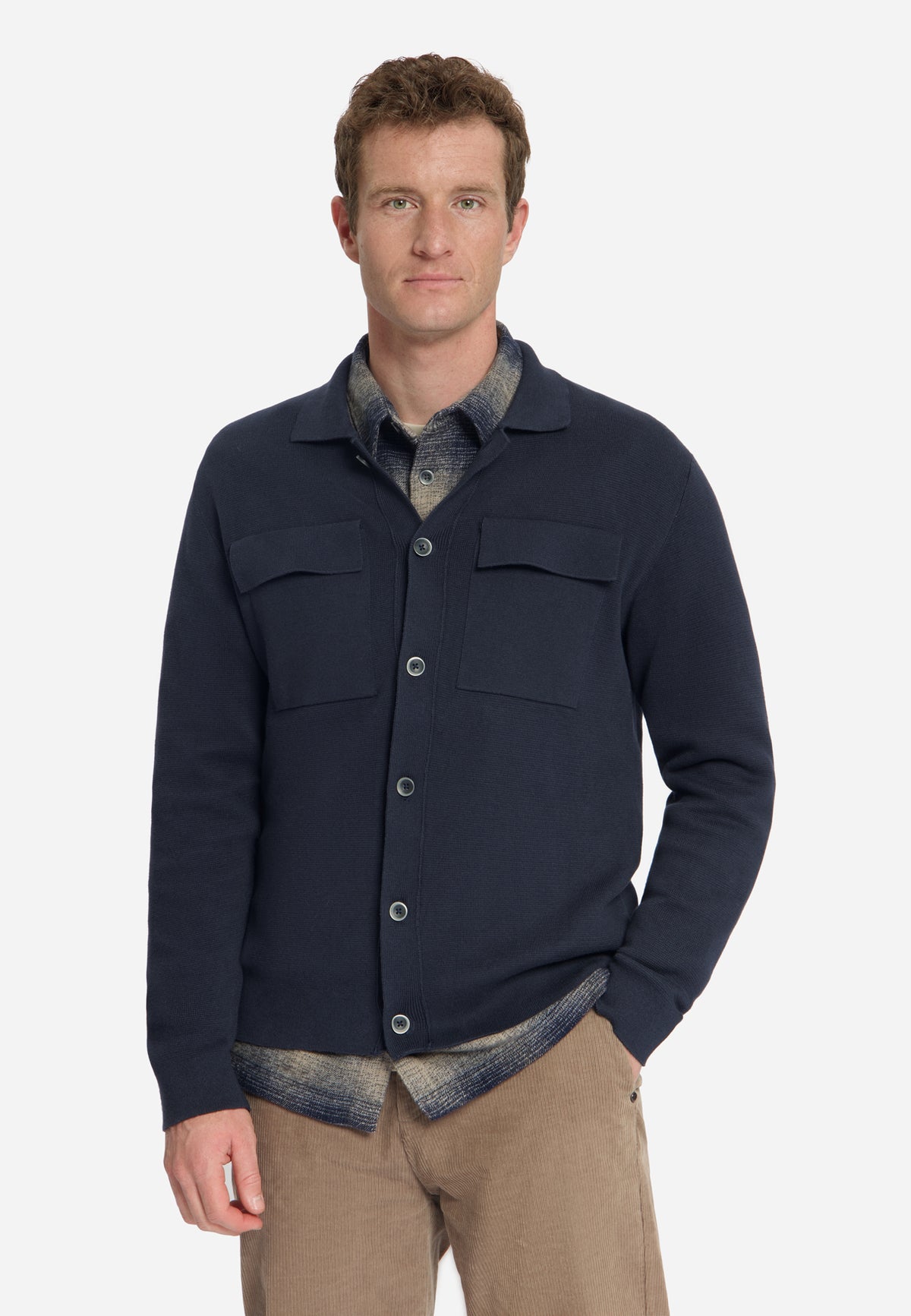Gebreid Overshirt | Dark Night