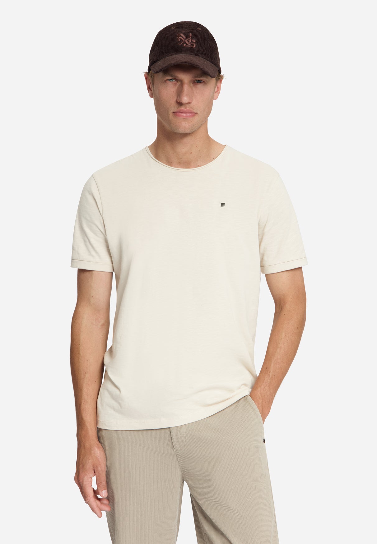 T-shirt Slub en Coton | Stone