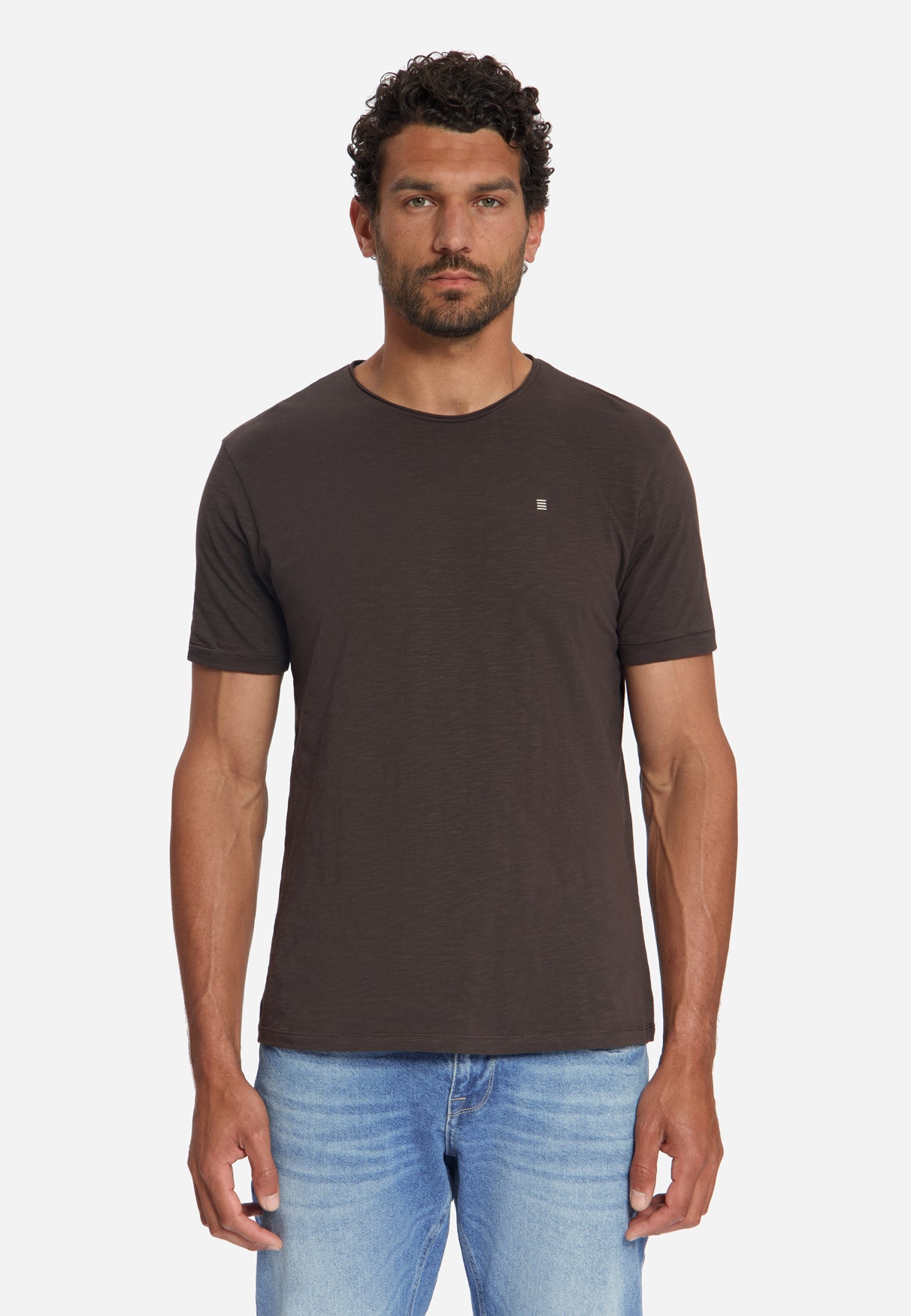 T-shirt Slub en Coton | Dark Brown