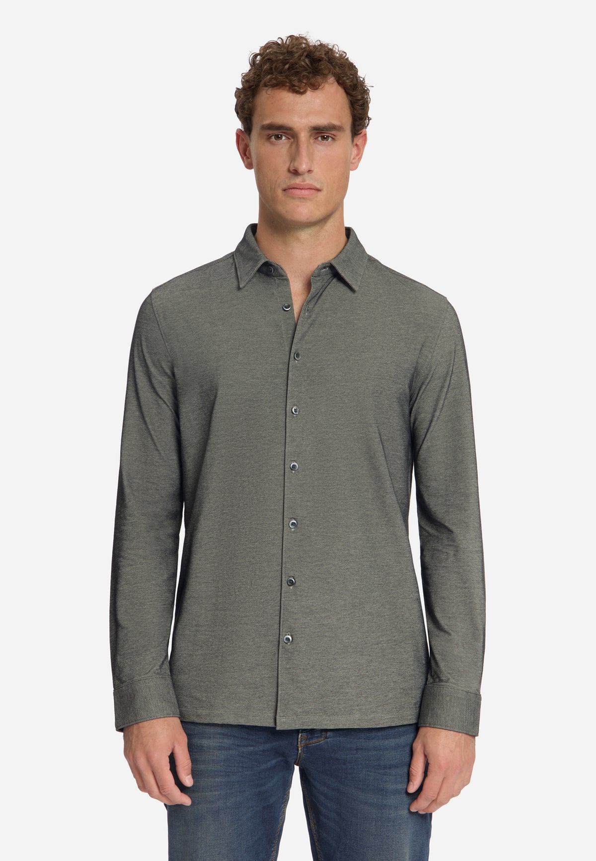 Twill Overhemd | Cement