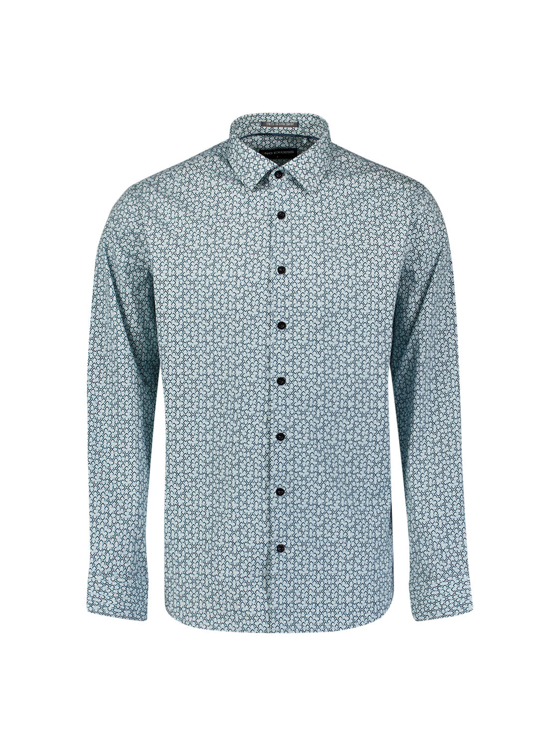 Chemise Stretch Imprimée | Dusty Blue