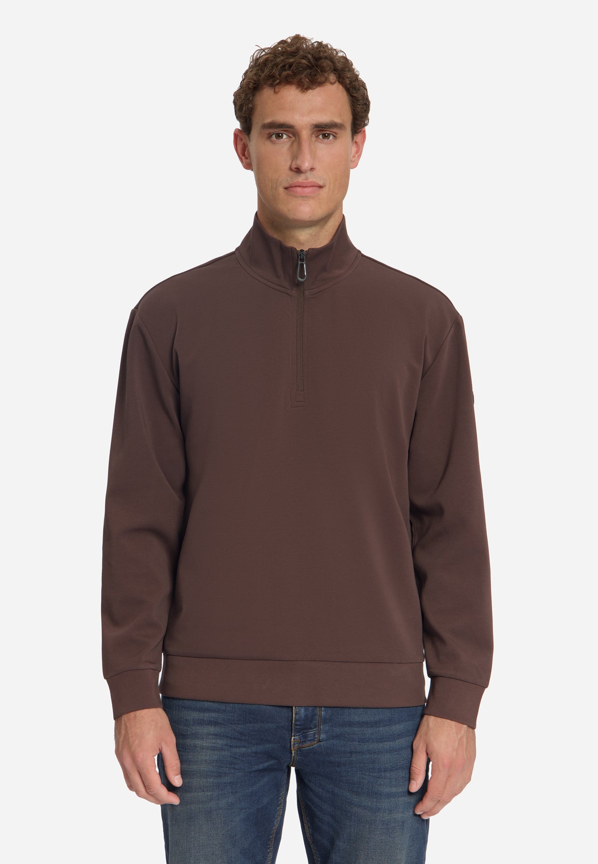 Half-zip sweater | Dark Brown
