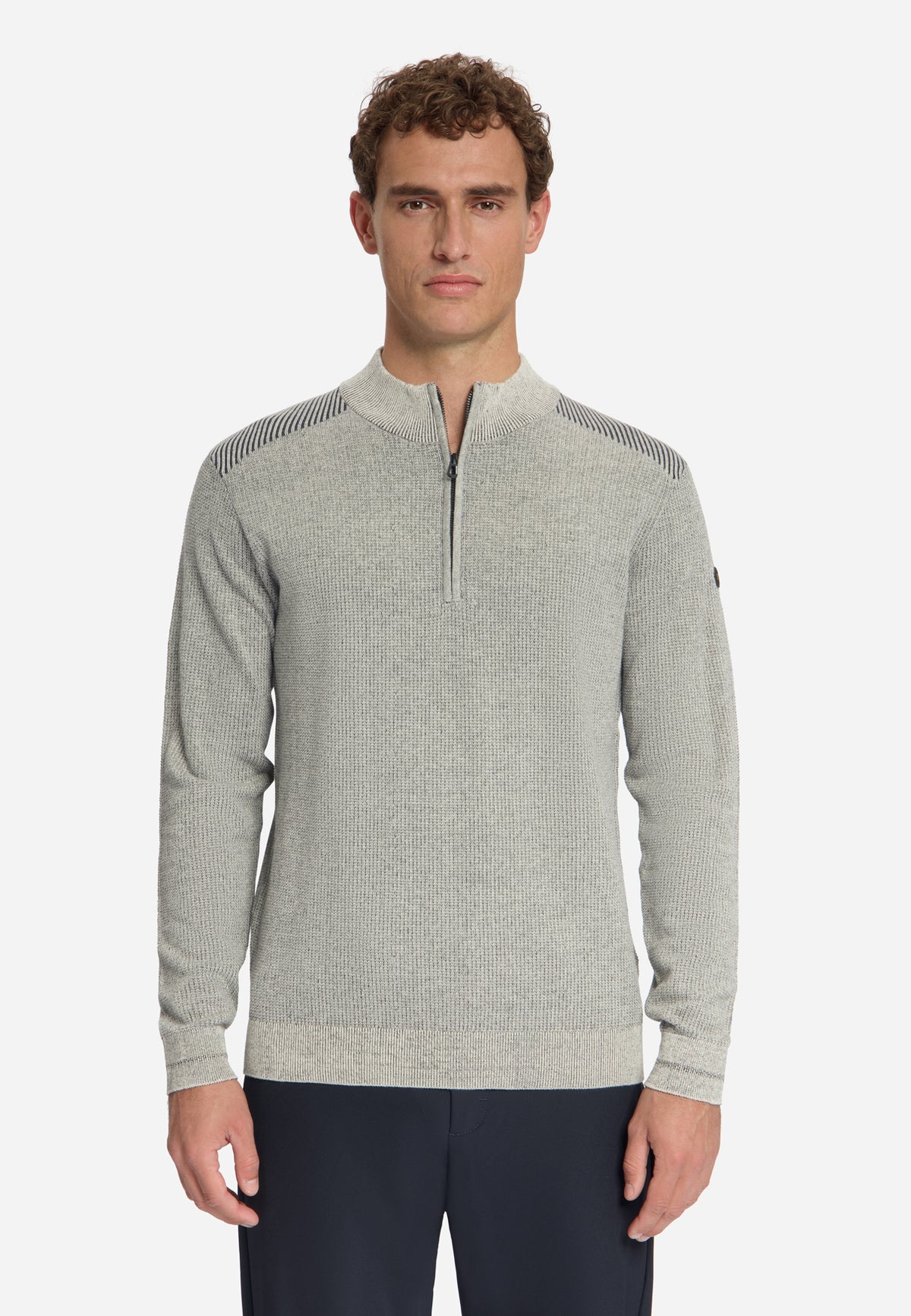 Plated Half-Zip Jumper | Stone