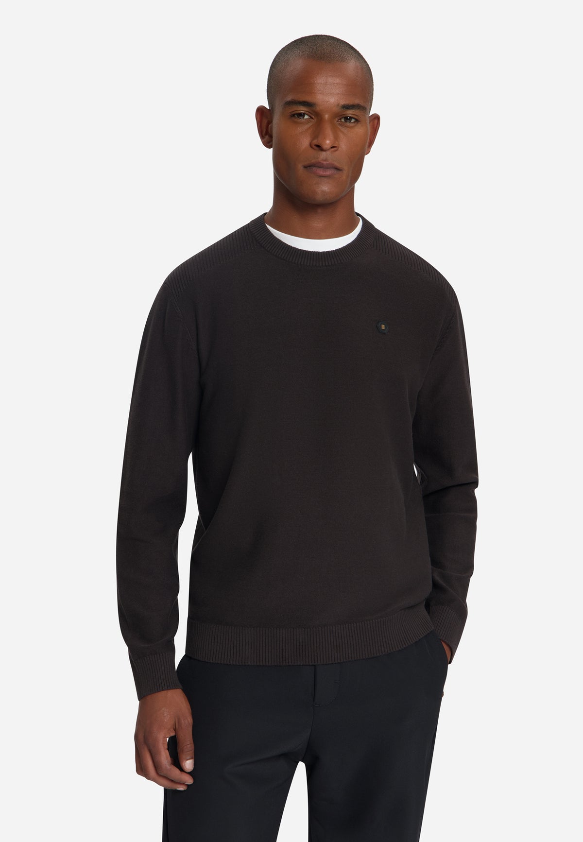 Pull à col rond | Dark Brown