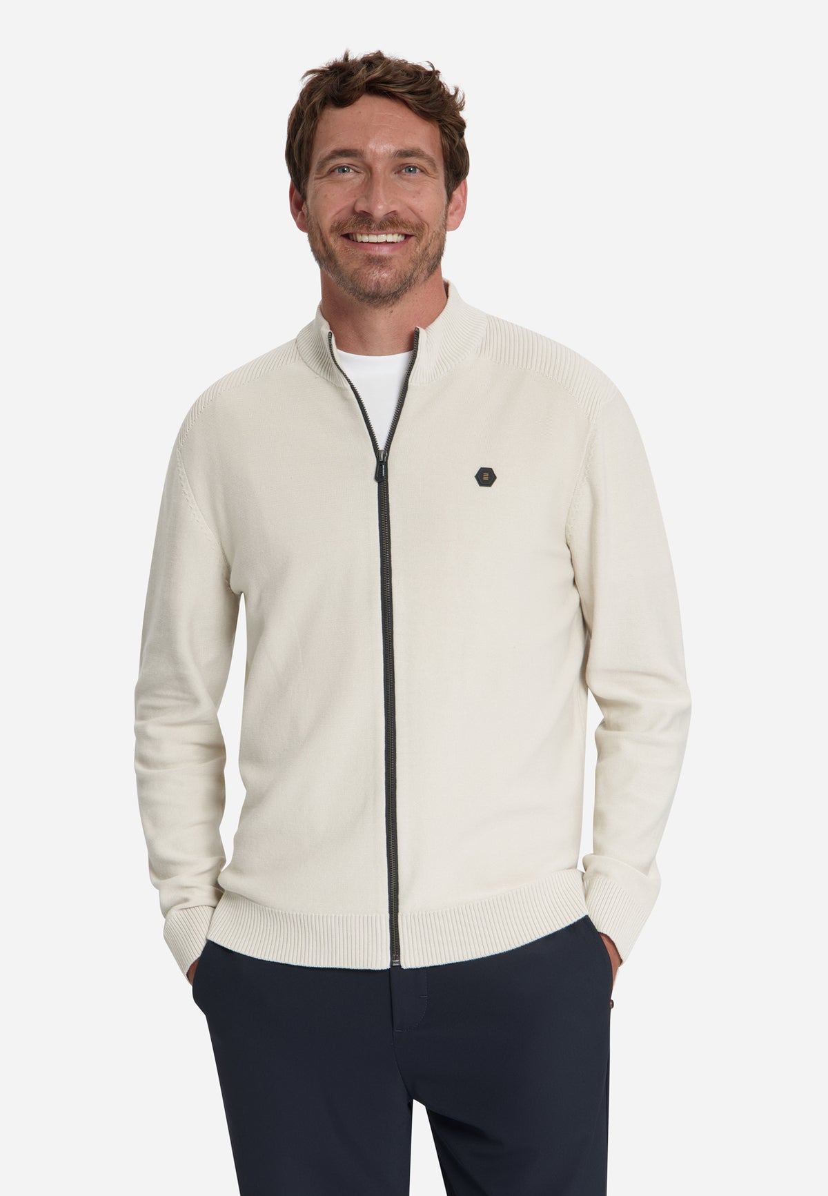 Vest met ritssluiting | Stone