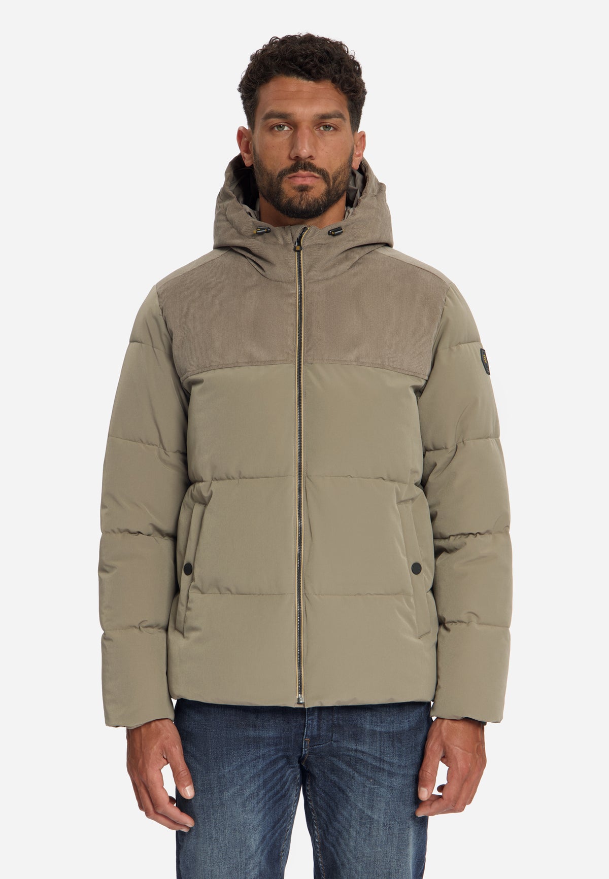 Pufferjas met corduroy | Mud