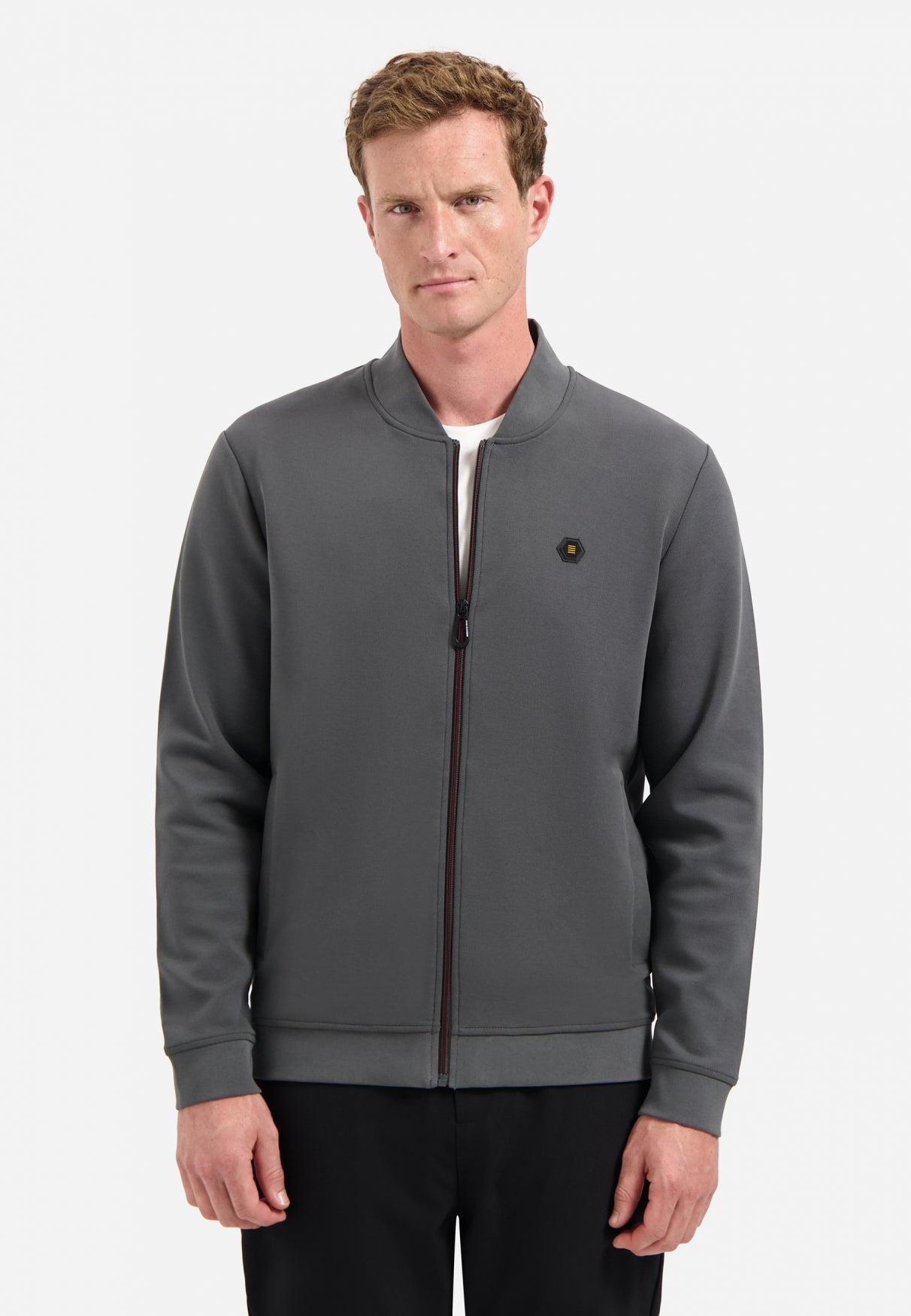 Gilet zippé Basics Intemporels | Dark Steel