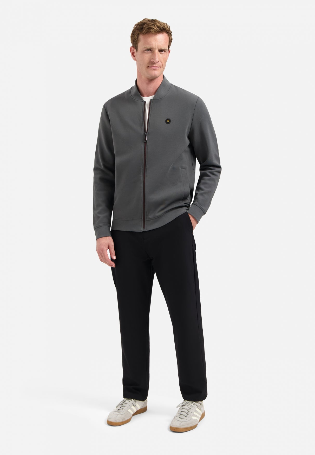 Gilet zippé Basics Intemporels | Dark Steel