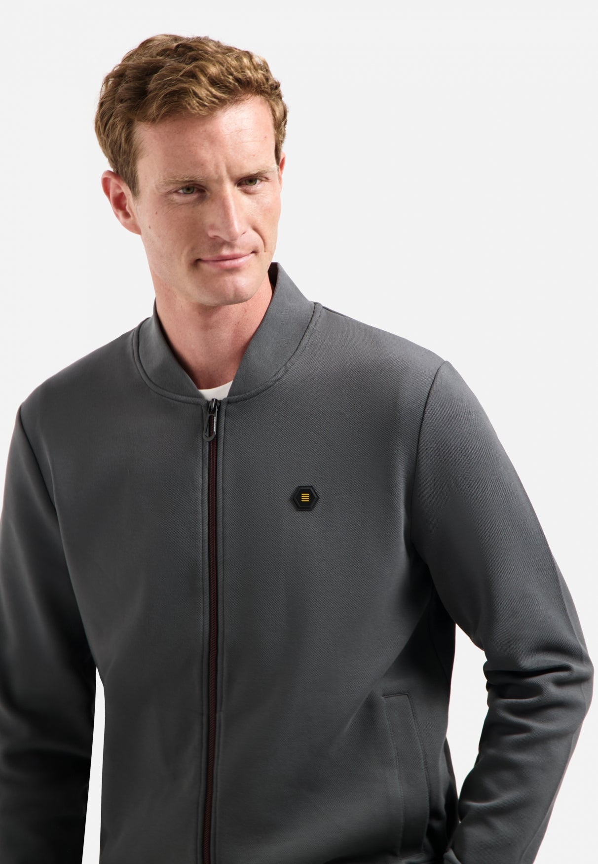 Gilet zippé Basics Intemporels | Dark Steel