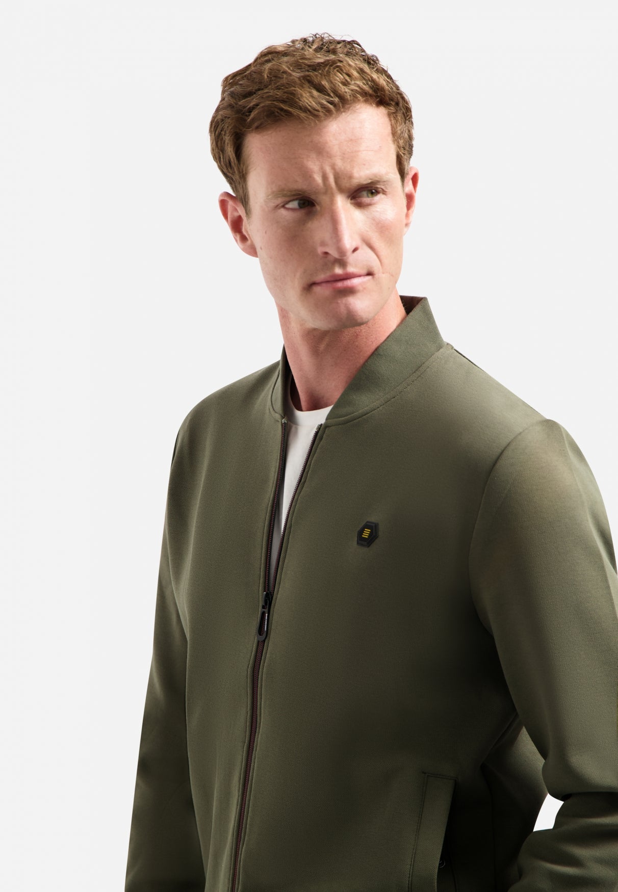 Gilet zippé Basics Intemporels | Dark Moss