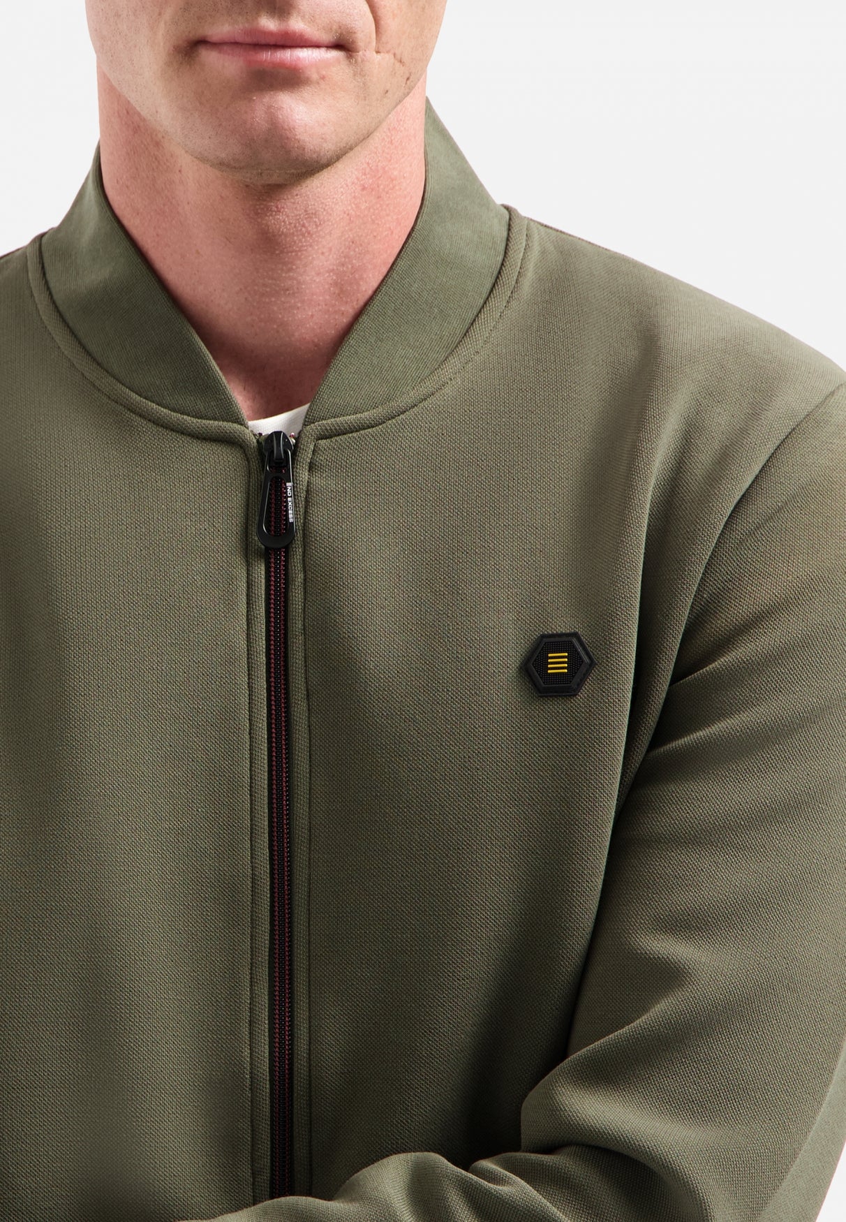 Gilet zippé Basics Intemporels | Dark Moss