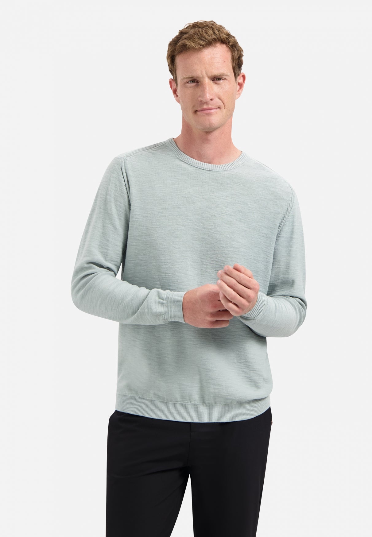 Timeless Basics Stonewashed Trui | Dusty Blue