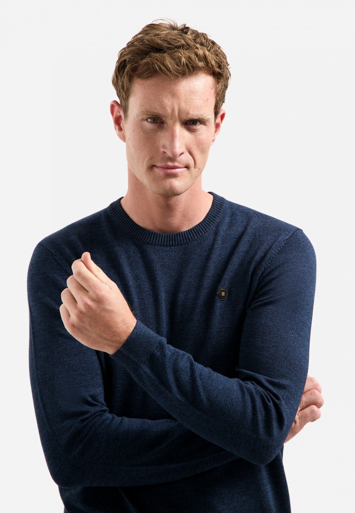 Timeless Basics Melange Jumper | Navy