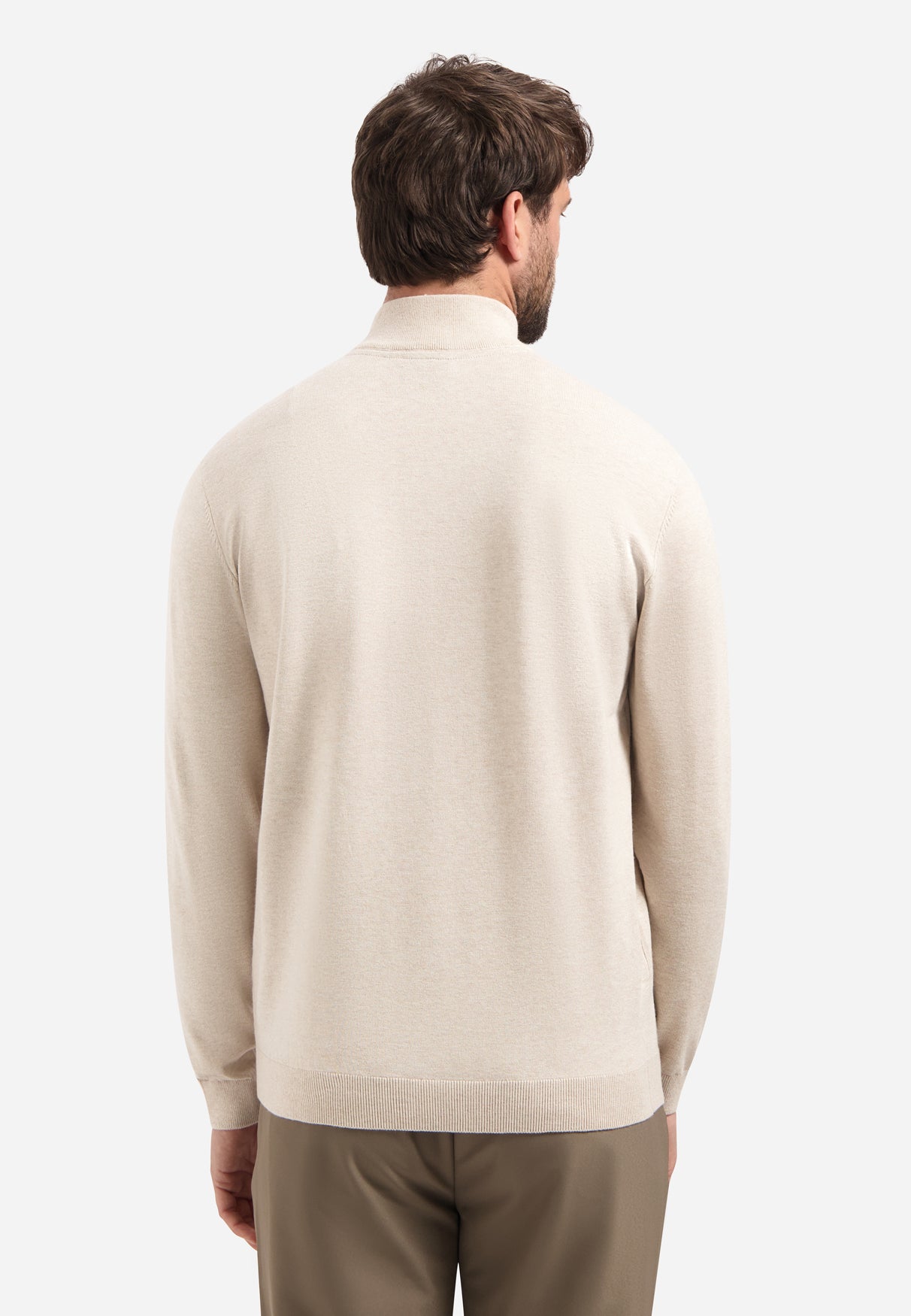 Timeless Basics Half Zip Jumper | Desert