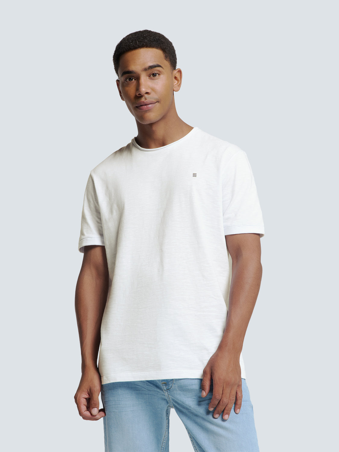 T-shirt à col rond Basics Intemporels | White