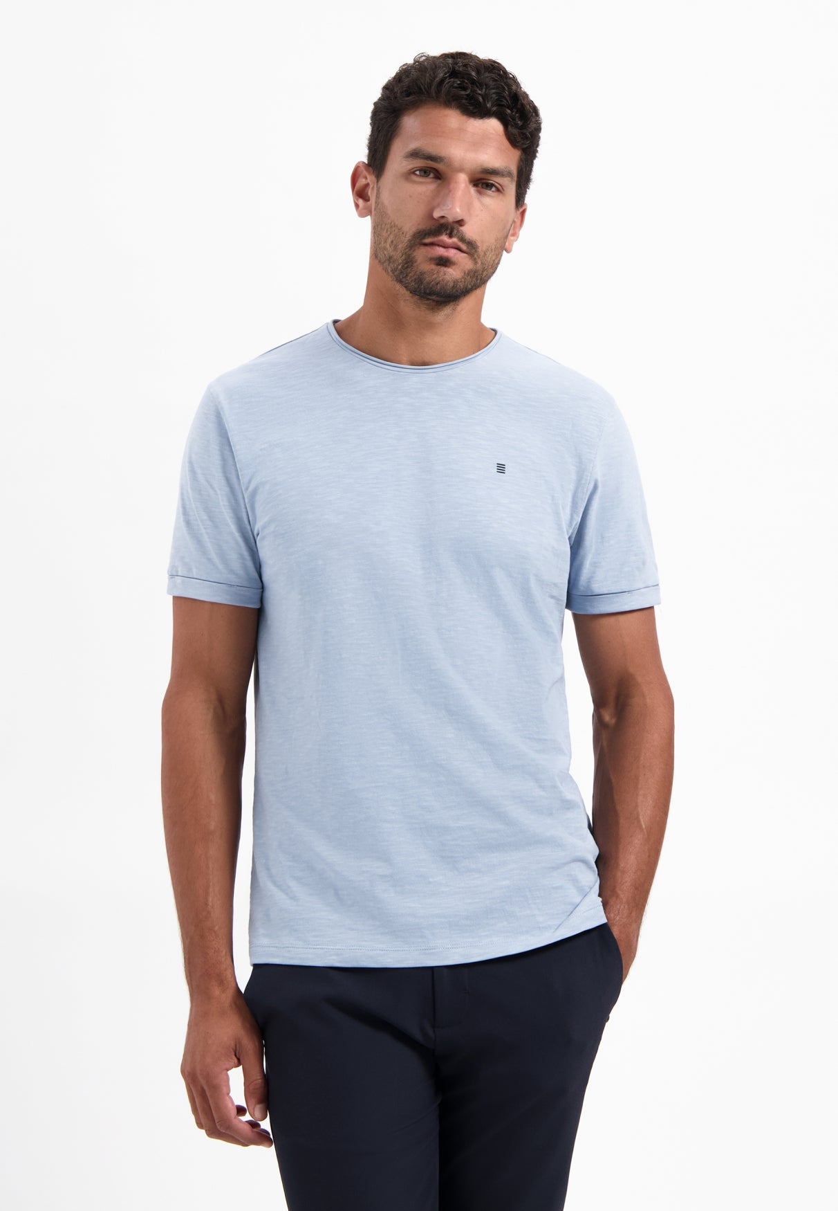T-shirt à col rond Basics Intemporels | Dusty Blue