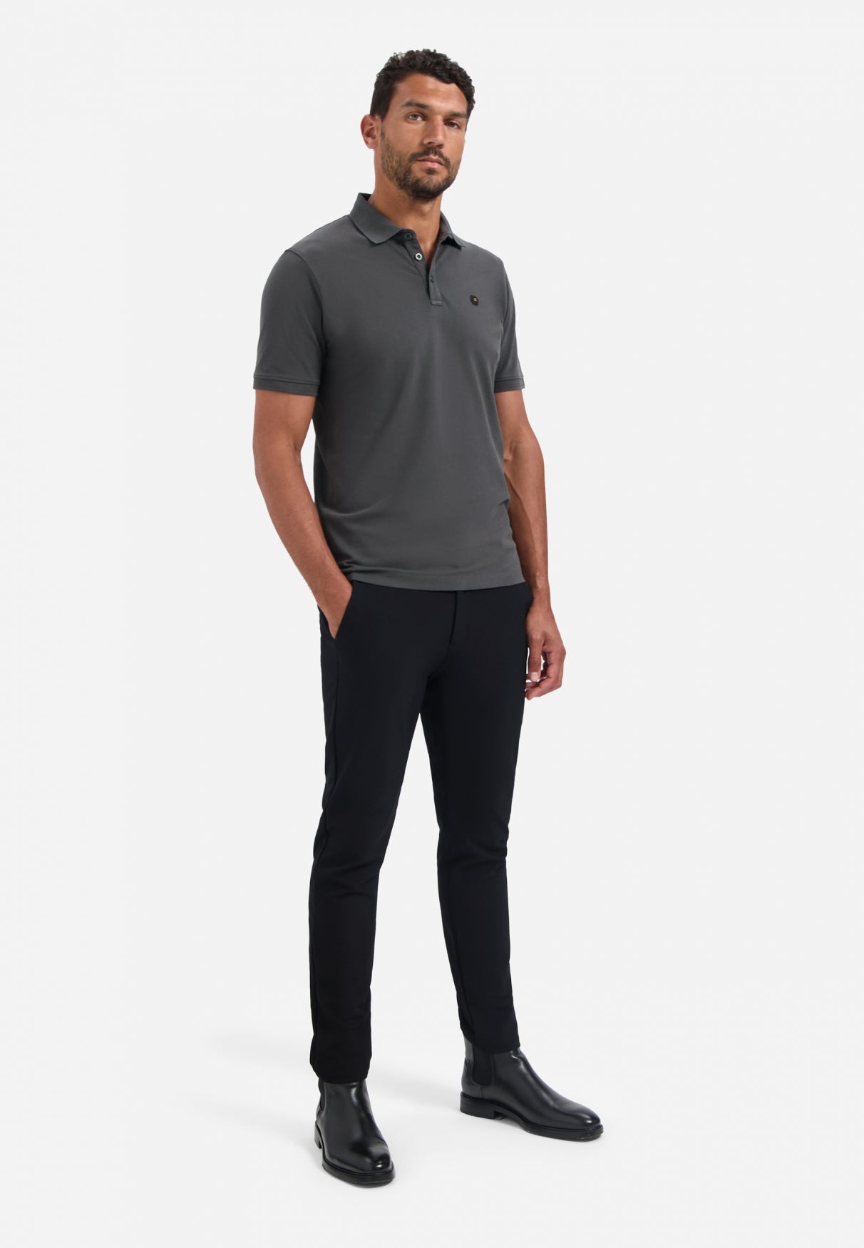 Timeless Basics Polo | Dark Steel