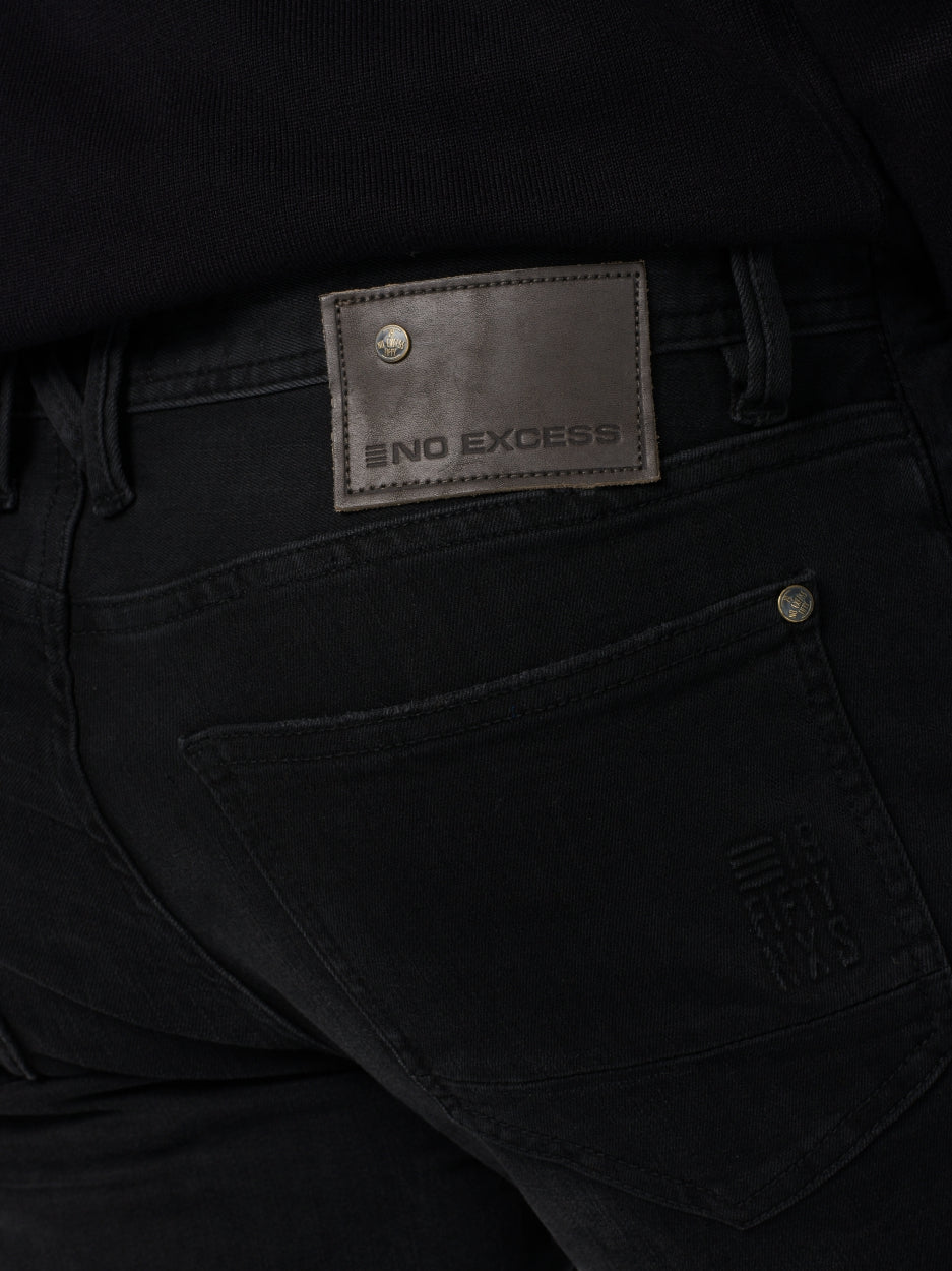 Denim, comfort slim 712, black denim stretch | Lengte 34