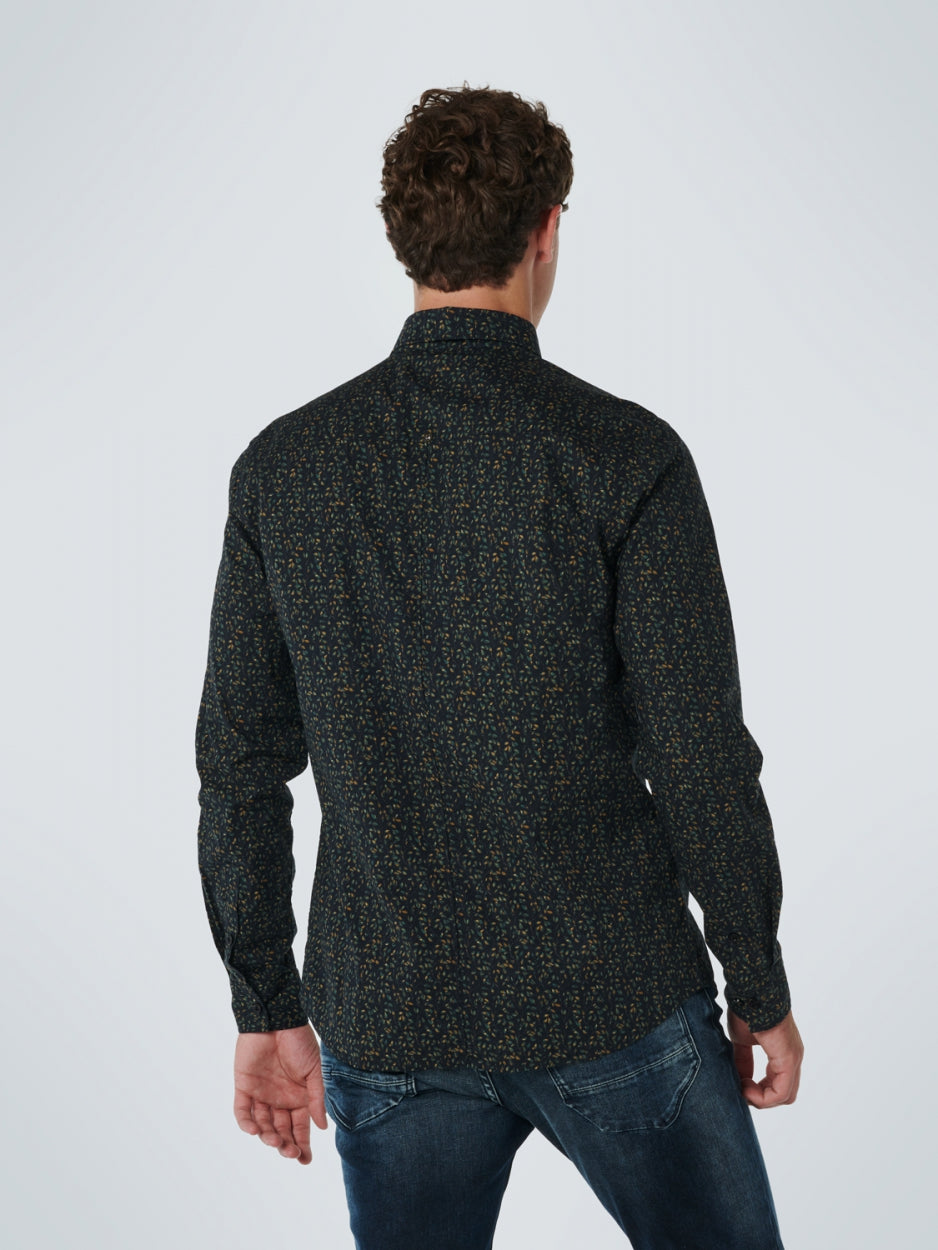 Shirt Stretch Allover Printed Responsible Choice | Black