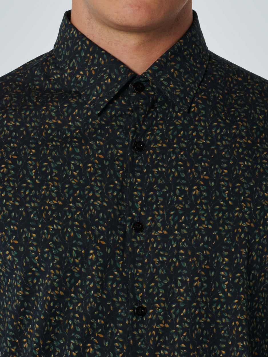 Shirt Stretch Allover Printed Responsible Choice | Black