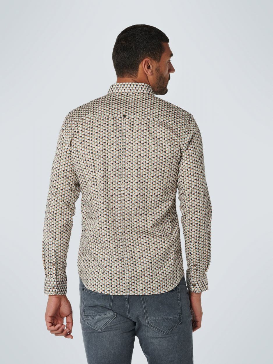 Shirt Stretch Allover Printed | White