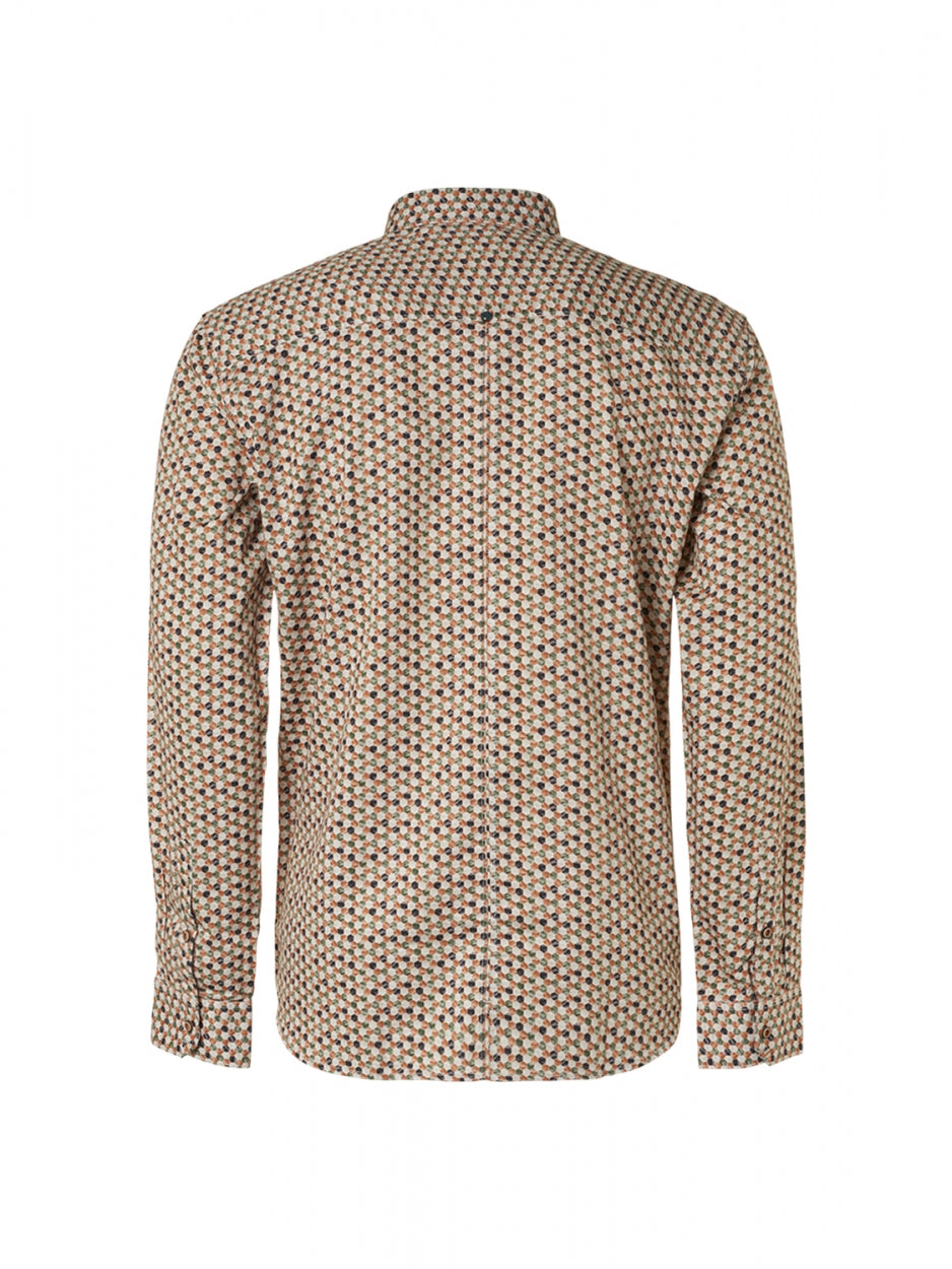 Shirt Stretch Allover Printed | White