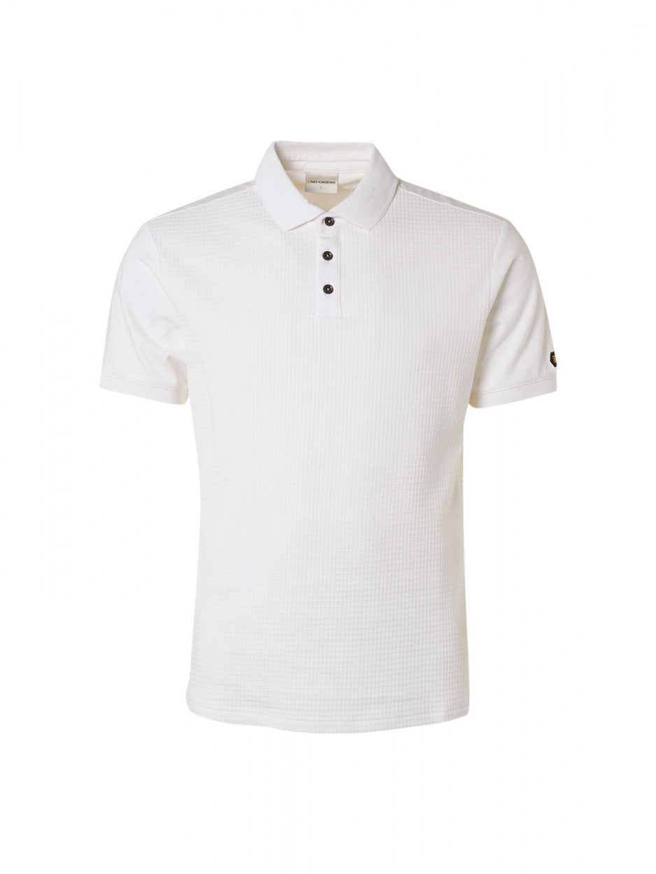 Polo Solid Jacquard With Jersey | White