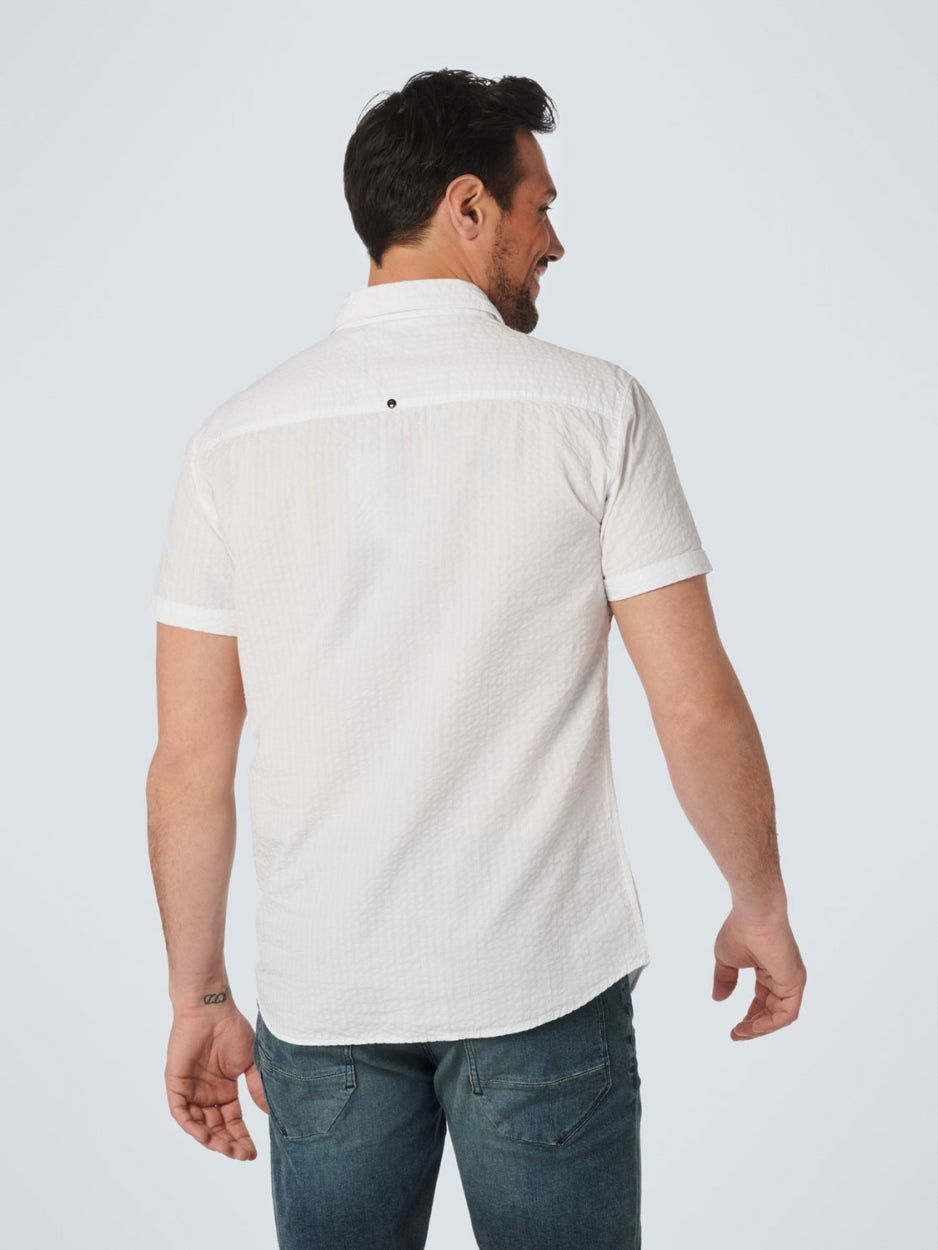 Shirt Short Sleeve Relief Stripe | White