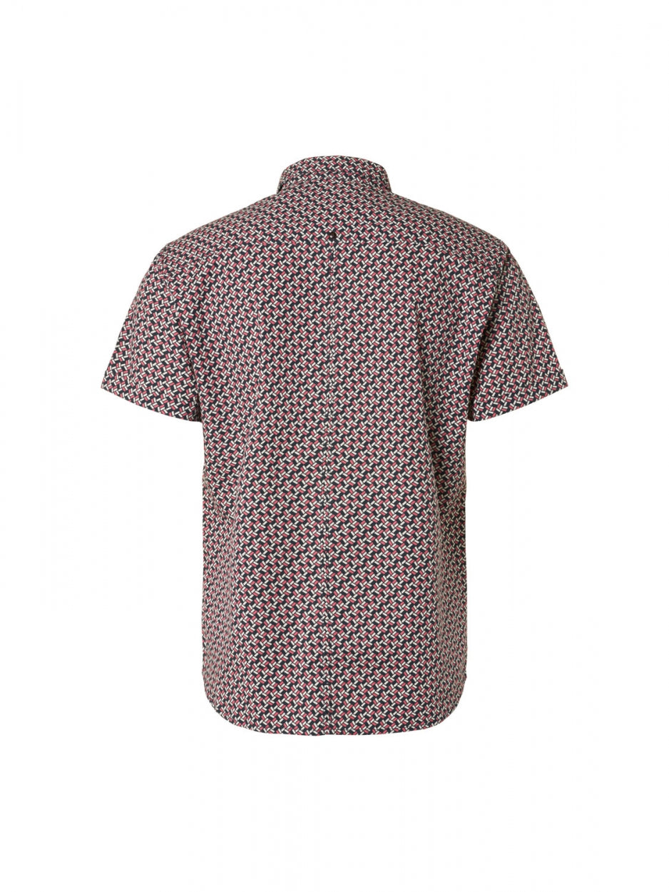 Shirt Short Sleeve Allover Printed Stretch | Old Pink