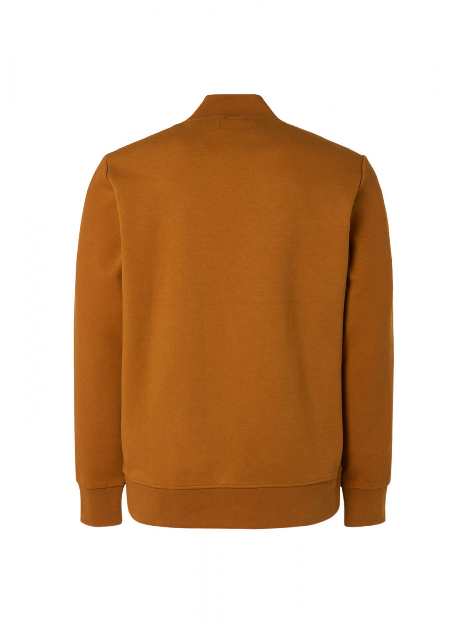 Sweater Full Zipper Twill Jacquard | Caramel