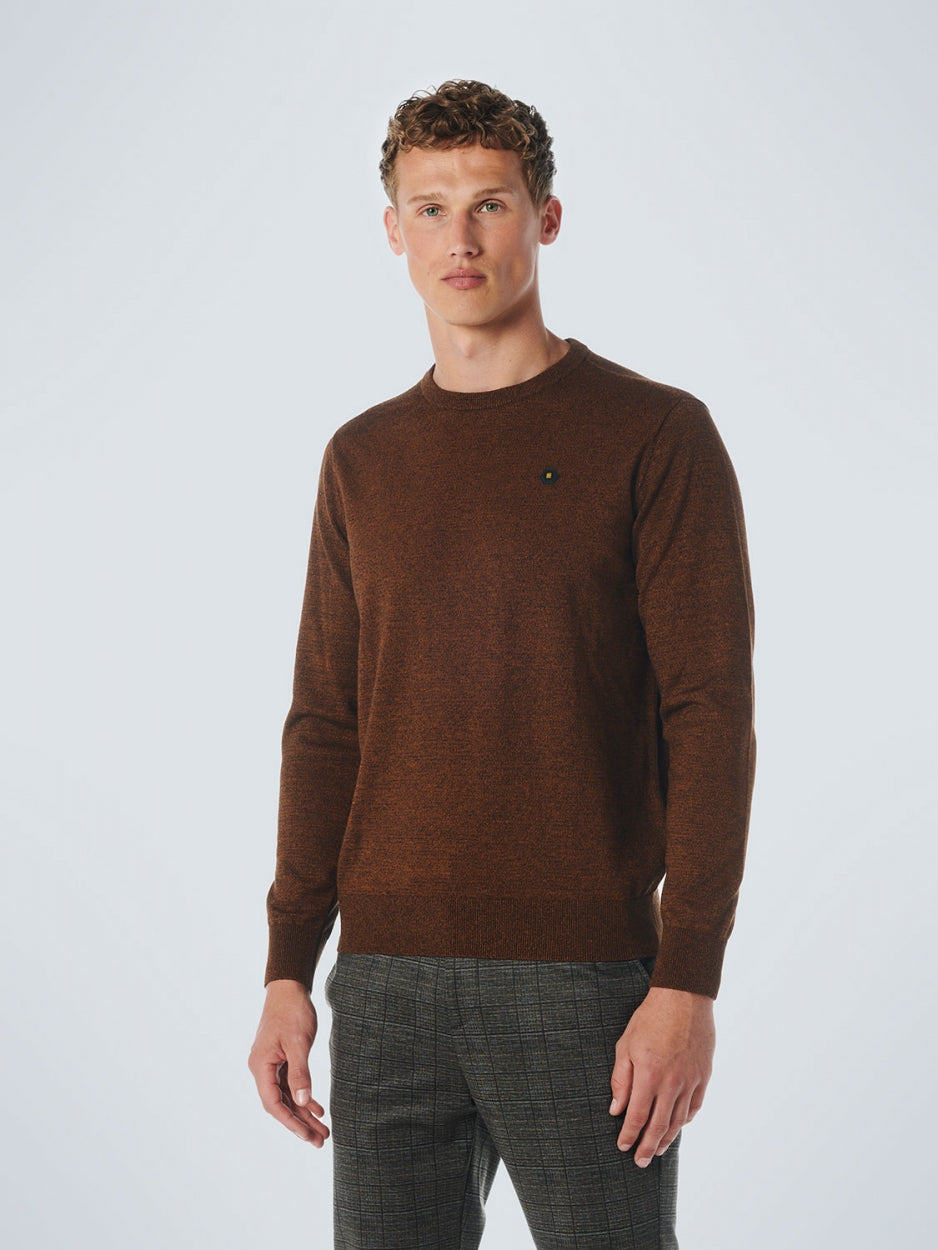 Pullover Crewneck 2 Coloured Melange | Caramel