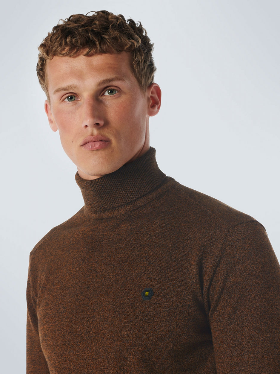 Pullover Rollneck 2 Coloured Melange | Caramel