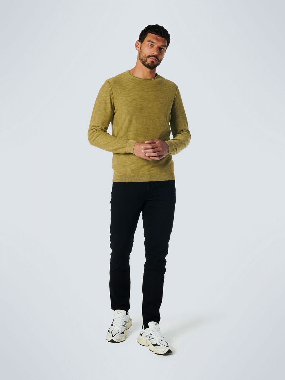 Pullover Crewneck Garment Dyed + Stone Washed | Olive