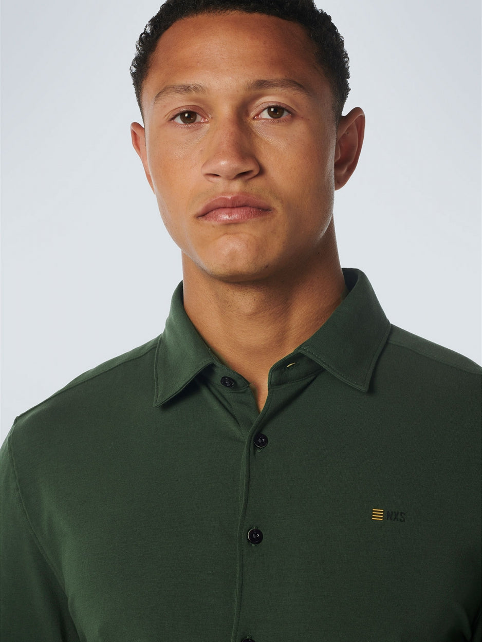 Shirt Jersey Stretch Solid | Dark Green