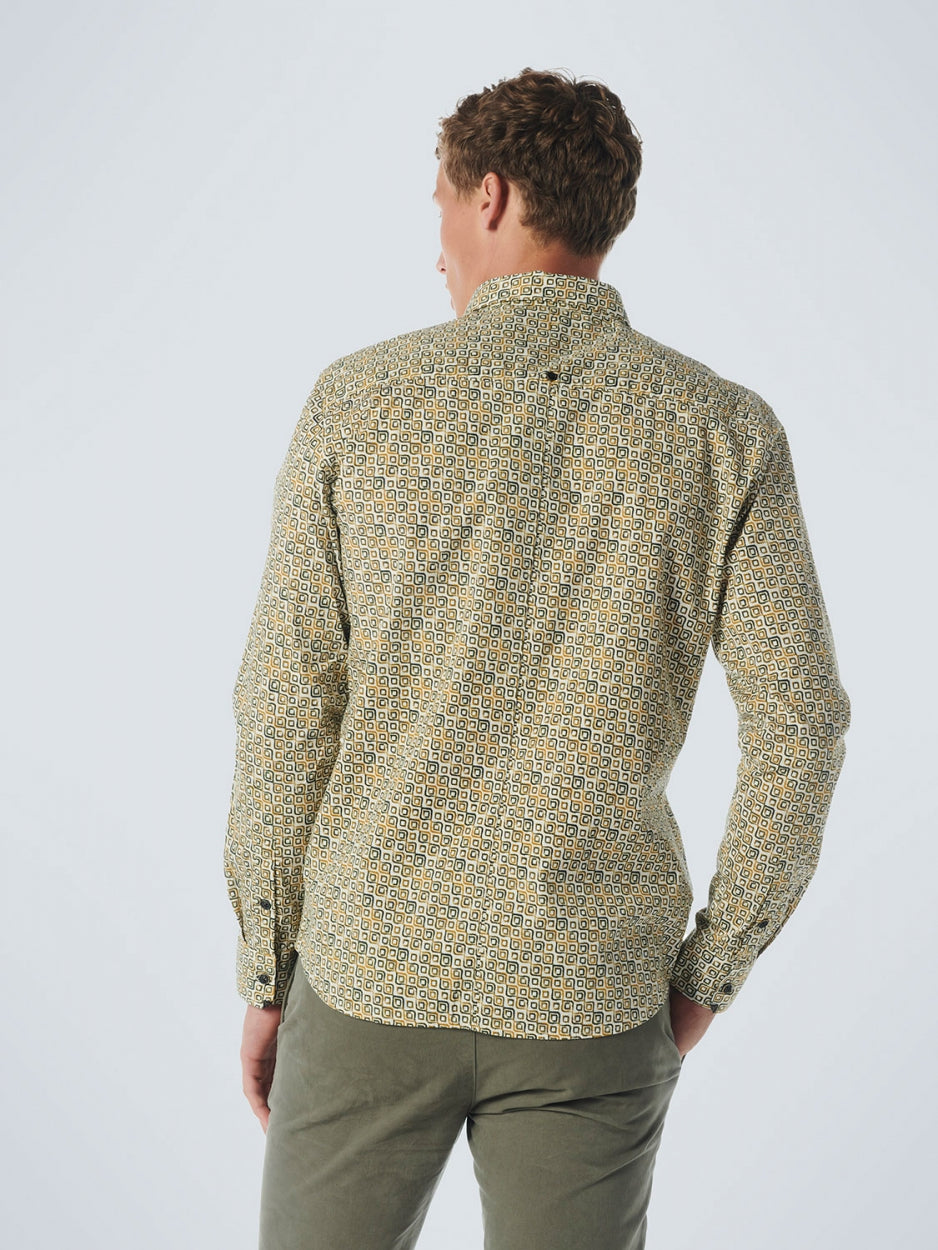 Shirt Stretch Allover Printed | Olive