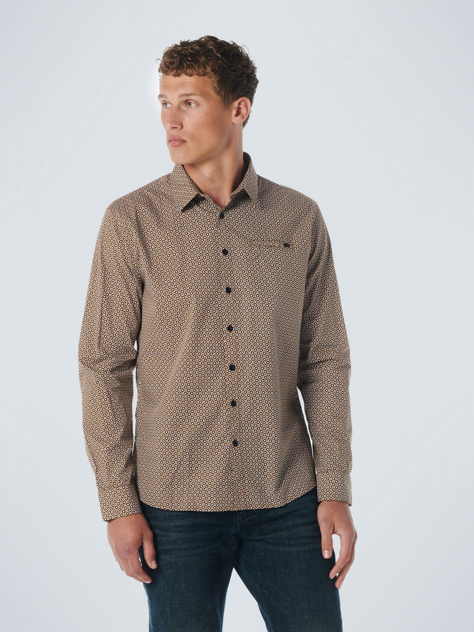 Shirt Stretch Allover Printed | Caramel